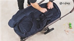 Cybex Footmuff - как установить конверт на коляску Cybex Gazelle S