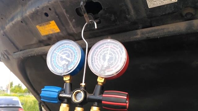 Toyota Prado 150. Проверка давления в компрессоре и в системе кондиционирования