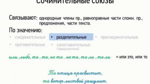 Сочинительные союзы (7 класс, видеоурок-презентация)