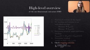 Empirical Mode Decomposition (1D, univariate approach)