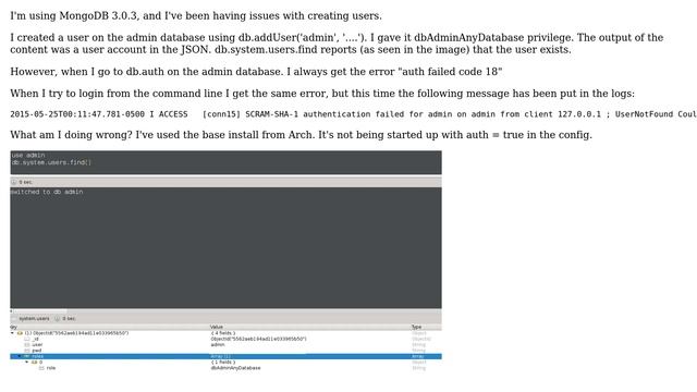 Adding an admin user to a MongoDB смотреть онлайн