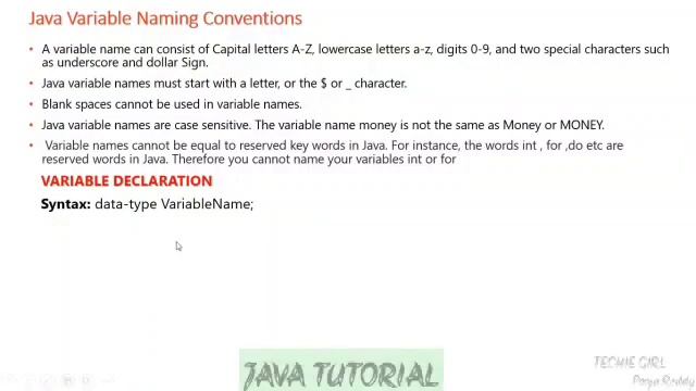 Basic Java for Beginners-4 l Variables in java
