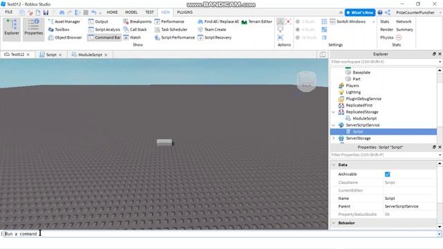 Use Command Bar (Command Line) to Build Games  (Roblox Studio for New Beginners Series 2)(N211)