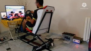 I built a 2dof + traction loss motion simulator arduino project with 12v car windows wipers motors