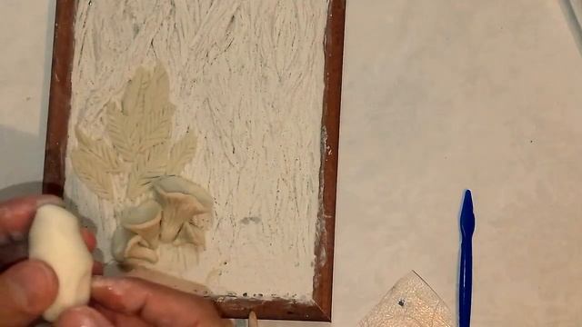 Панно из солёного теста "Кусочек леса, грибная история" 1 часть.Поделки на тему осень.