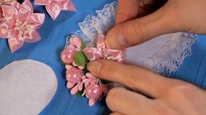 Лилии "Канзаши". Цветы из лент своими руками. Канзаши для начинающих. Урок № 9.