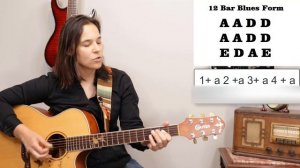 EASY 12 Bar Blues Guitar Lesson Acoustic & Electric for Beginners