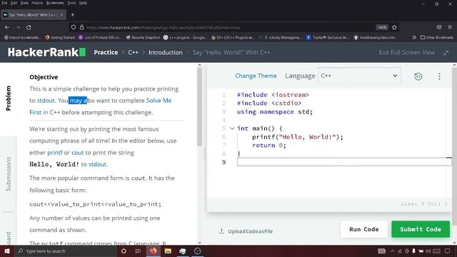 #78 C | C++ Programming Question Practice | Hackerrank C++ Solutions | Hackerrank c++ | Program 1