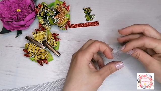 Самые крутые бантики по шаблонам. New 2021. DIY MK ribbon Eco-leather look bow