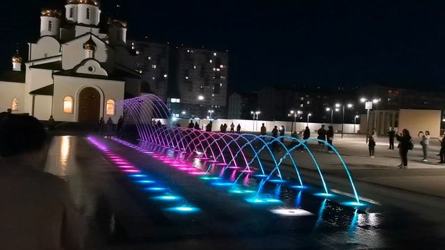 Анапа. Фонтаны в парке Крещения Руси. смотреть онлайн