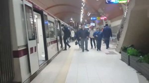 Метро София Централна Гара-Софийски университет с Русич 81-740 и 81-717 на Метровагонмаш|Sofia metr