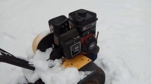 Мотоблок Чемпион ,запуск зимой.