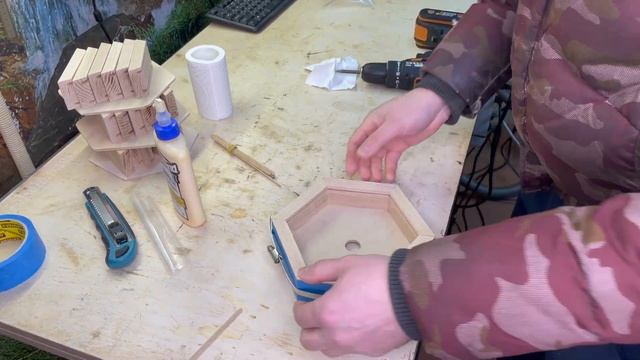 Часы своими руками, полки соты, стабилизированный мох. смотреть онлайн