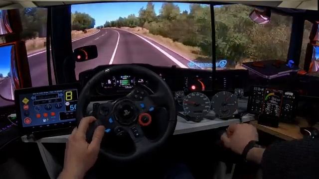 Euro truck simulator 2 ? ProMod 2.51 ? G29 ?Triple Monitor? St#9 смотреть онлайн