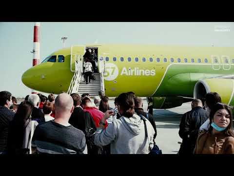 Airbus A320 S7 Airlines: взлет из Волгограда, посадка в Москве