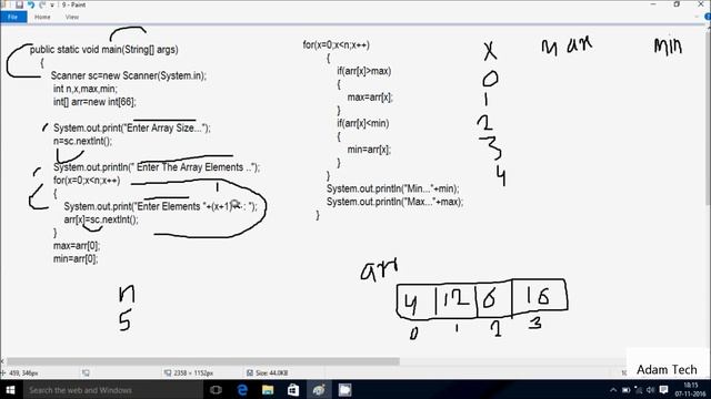 Java Program To Find Minimum and Maximum values in Array смотреть онлайн