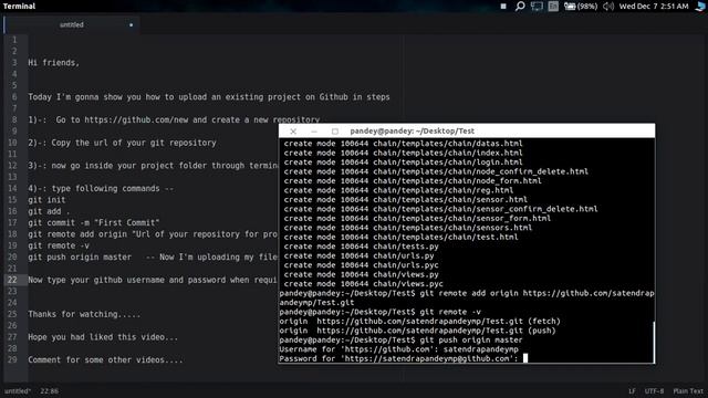How to upload a existing project on github or clone a existing project from github Step by step смотреть онлайн