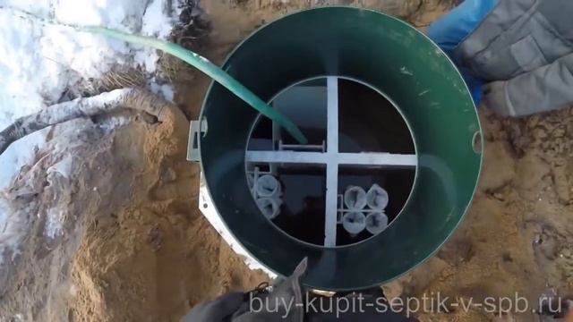 Биостанция Kolo Vesi для загородного дома   монтаж зимой