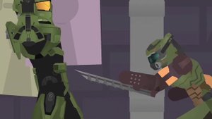 DoomSlayer VS Master Chief | Stick nodes animation (Thumbnail by Shadow Rack)