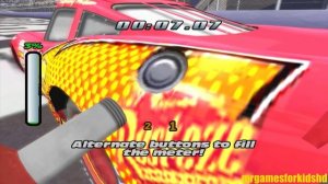 Disney Cars Piston Cup Motor City Speedway Race Pit Stop Game