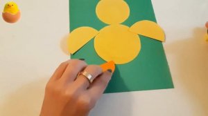 Как сделать аппликацию из цветной бумаги  #DIYpapercraft