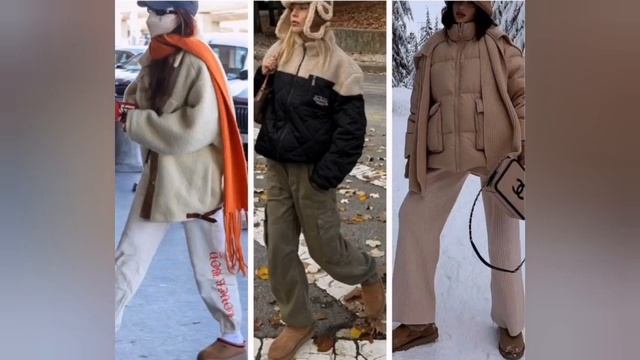 С чем сочетать угги зимой и осенью. Стильные примеры смотреть онлайн