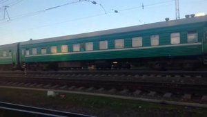 "Перекрашен/поезд с Таджикистана" Электровоз ЭП1М-418 с поездом №329 Душанбе - Москва