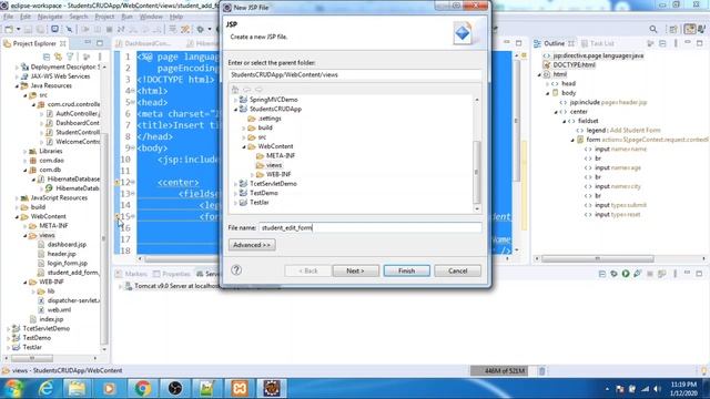 #10.1 CRUD Project using Spring MVC and Hibernate - Update Record смотреть онлайн