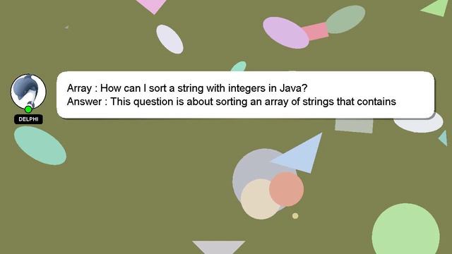 Array : How can I sort a string with integers in Java? смотреть онлайн