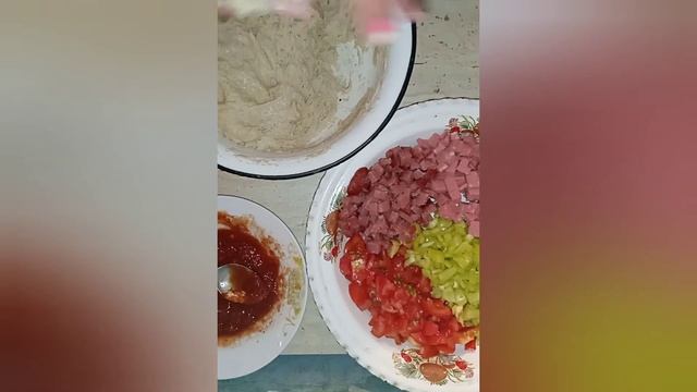 Пицца.Тесто для пиццы. Тесто без раскатывания. Тонкая пицца. ?