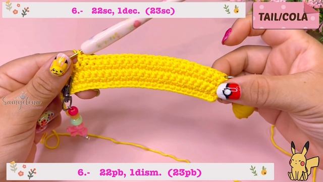 Pikachu amigurumi tutorial parte 2 español/ingles смотреть онлайн
