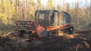 Самоходный мульчер PRINOTH AHWI RAPTOR 800 в работе