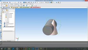 Пересечение поверхностей тел вращения в КОМПАС 3D. (HD)