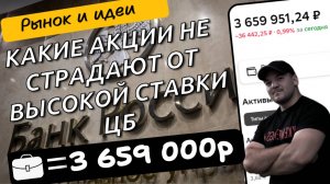 Ключевую ставку подняли, какие акции менее всего подвержены влиянию высокой ставки ЦБ