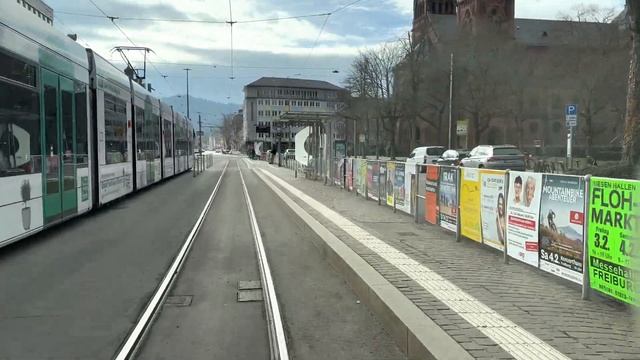 Travel with ?tram line 2 to Günterstal❤️Freiburg2023,Black Forest?VAG, Germany??