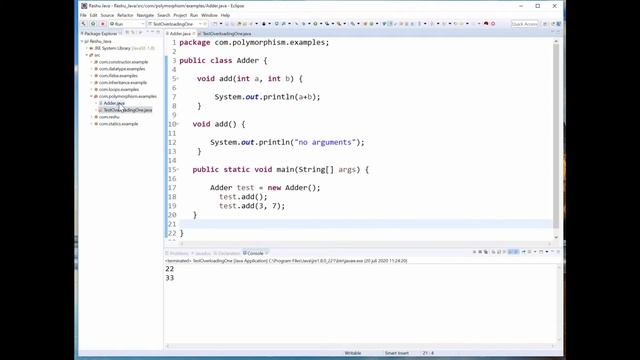 Polymorphism in Java, Method Overloading in Java, Compile Time Polymorphism смотреть онлайн