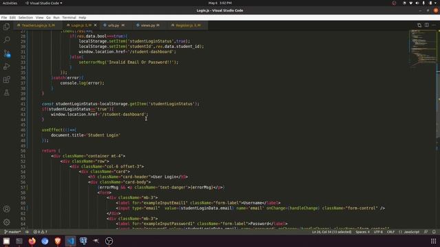 Django ReactJs LMS #48||Student Login logout with localStorage||Submit Form with Reactjs & DRF смотреть онлайн
