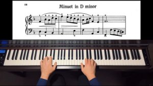 Bach - Minuet in D minor BWV Anh 132