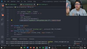 Cómo desarrollar un asistente virtual con Python ?. Parte 13: Alarma de reconocimiento facial ? (4)