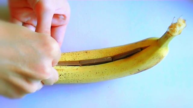 Лодочки из бананов с шоколадом. Вкусный десерт из бананов