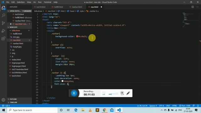 How to create a Navigation Menu in html and Css // using Visual Studio code смотреть онлайн