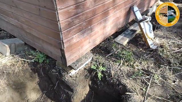 Блочный фундамент, выравнивание дома #поднятьдомказань
