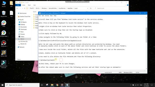 Rebuild Font Cache in Windows 10 смотреть онлайн