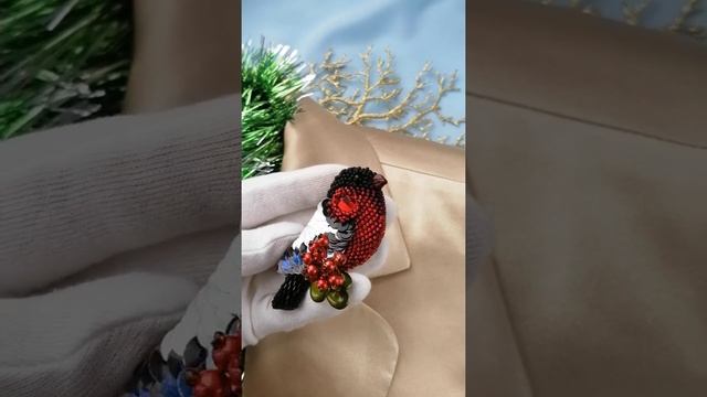 Снегирь брошь птичка, подарок для женщины. Bullfinch pin brooch ❤️?❄️❄️