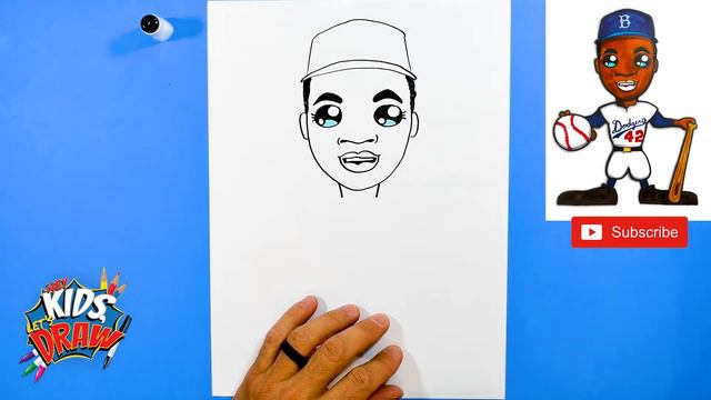 How to Draw Jackie Robinson for Kids