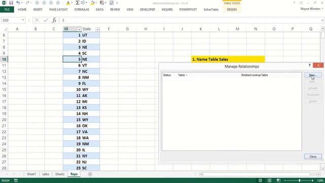 Creating A Data Model Using Excel