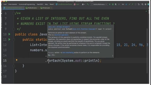 JAVA 8 INTERVIEW QUESTION ANSWER | FIND EVEN NUMBERS USING STREAM AND LAMBDA FUNCTIONS |InterviewDO