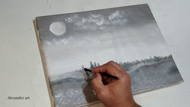 Как нарисовать дерево /Пособие по акриловой живописи /Шаг за шагом смотреть онлайн