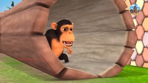 Temple Run Funny Monkey Run Away From Giant Tiger | Zombie Monkey vs Tiger Animal Fight Scene