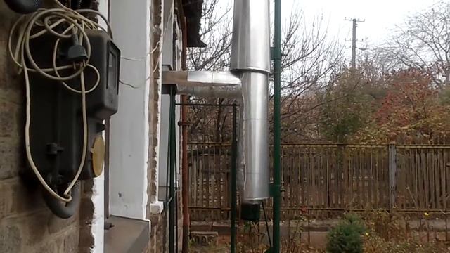 Дымоход к моей Ракетной печи Rocket Stove на твёрдом топливе для обогрева часть 5 смотреть онлайн